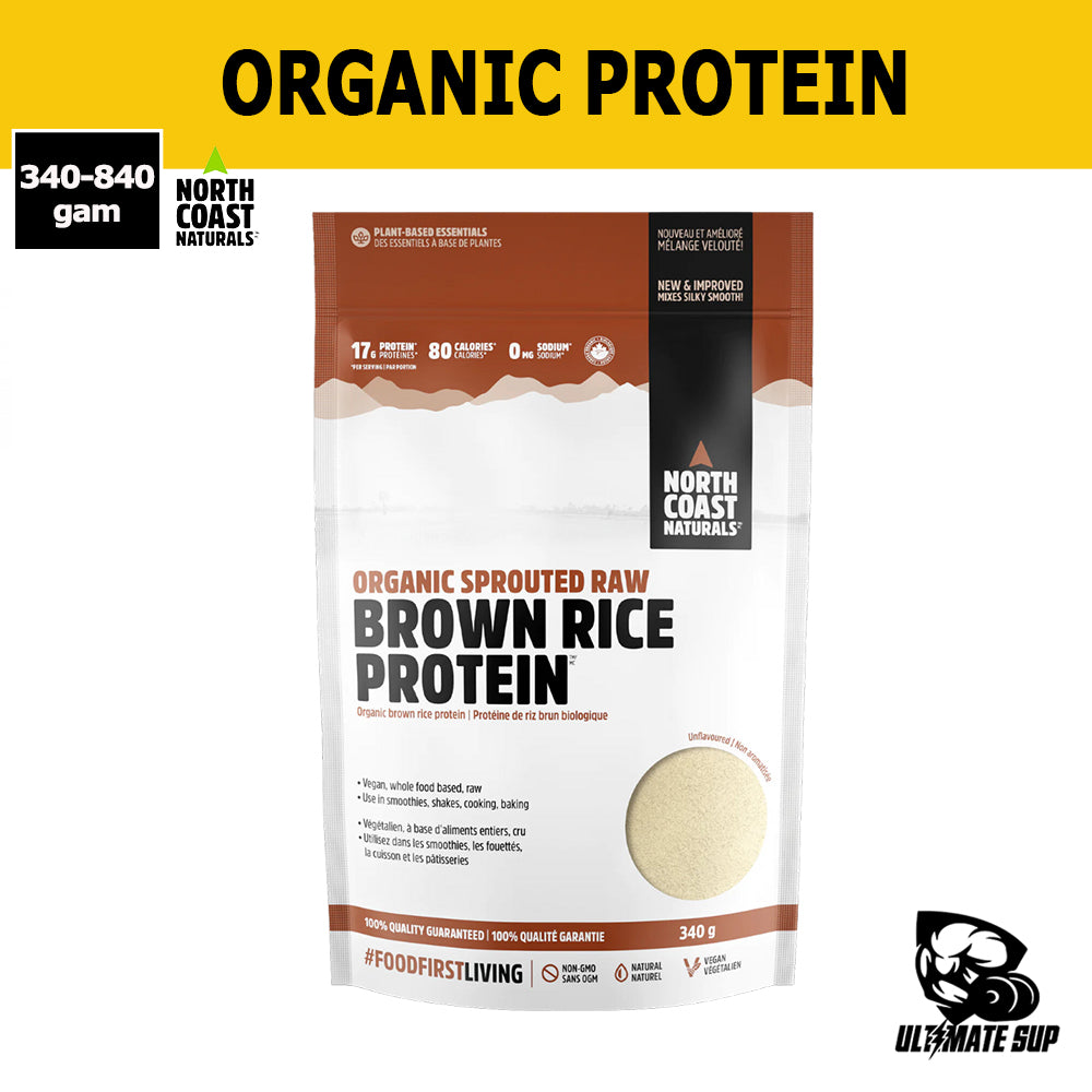 North Coast Naturals, Organic Sprouted Raw Brown Rice Protein, 340-840g - Ultimate Sup Singapore