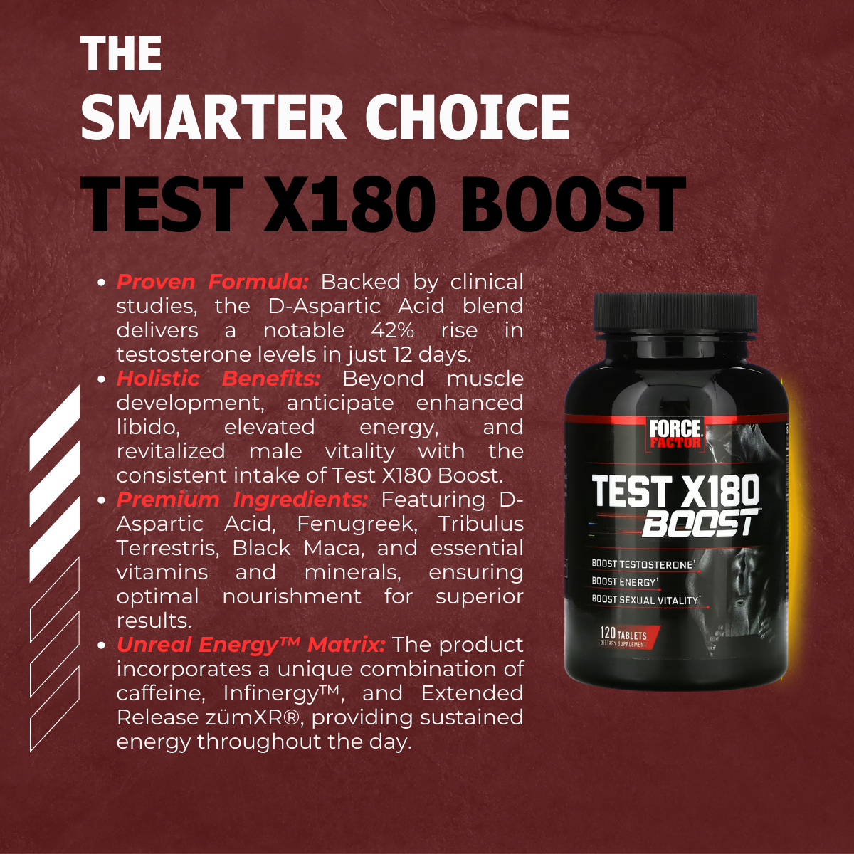 Force Factor, Test X180 Boost, 60-120 Tablets/Caps - Ultimate Sup Singapore