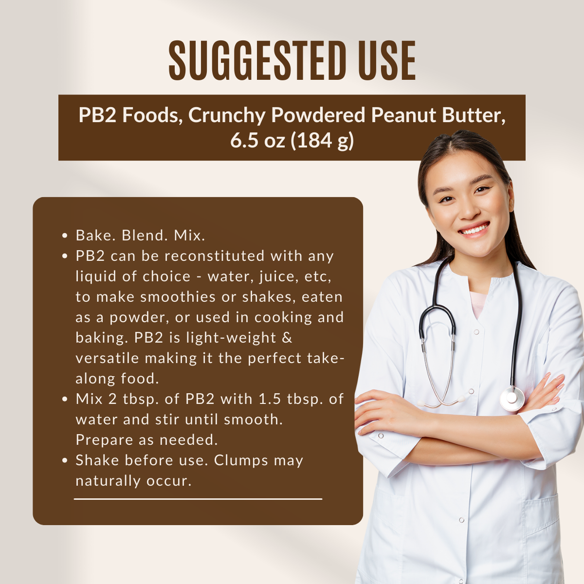 PB2, Crunchy Powdered Peanut Butter, 184 g - Ultimate Sup Singapore