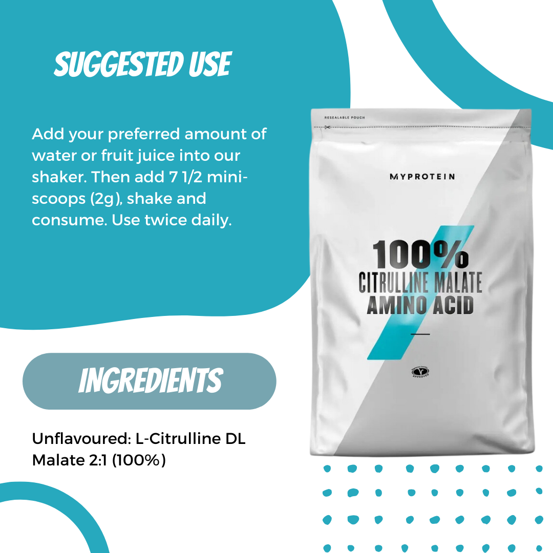 Myprotein 100% Citrulline Malate Powder, Amino Acid Supplement For High-Intensity Exercise, 250g - Ultimate Sup Singapore