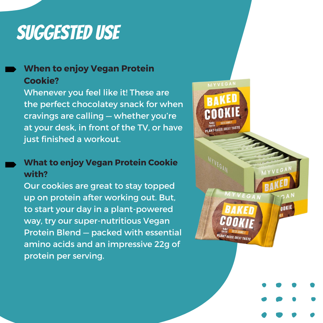 Myprotein Vegan Baked Protein Cookie with 13g Protein, Plant Based, Suitable for Vegan & Vegaterian, 3-12packs - Ultimate Sup Singapore