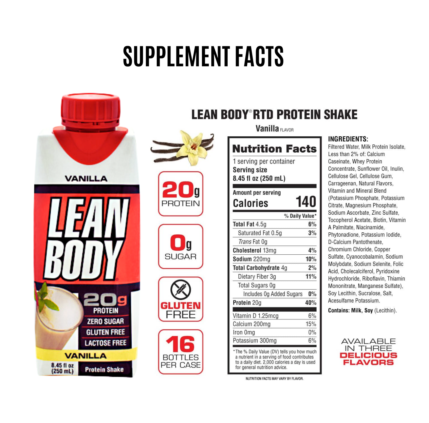 Labrada, Lean Body Ready-to-Drink Protein Shake, 8.5oz - Ultimate Sup Singapore