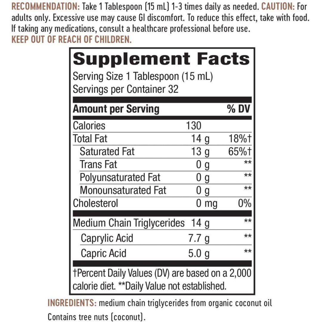 Nature's Way, Organic MCT Oil | Supports Ketogenic Diets | Promote Weight Loss, 480 ml - Ultimate Sup Singapore