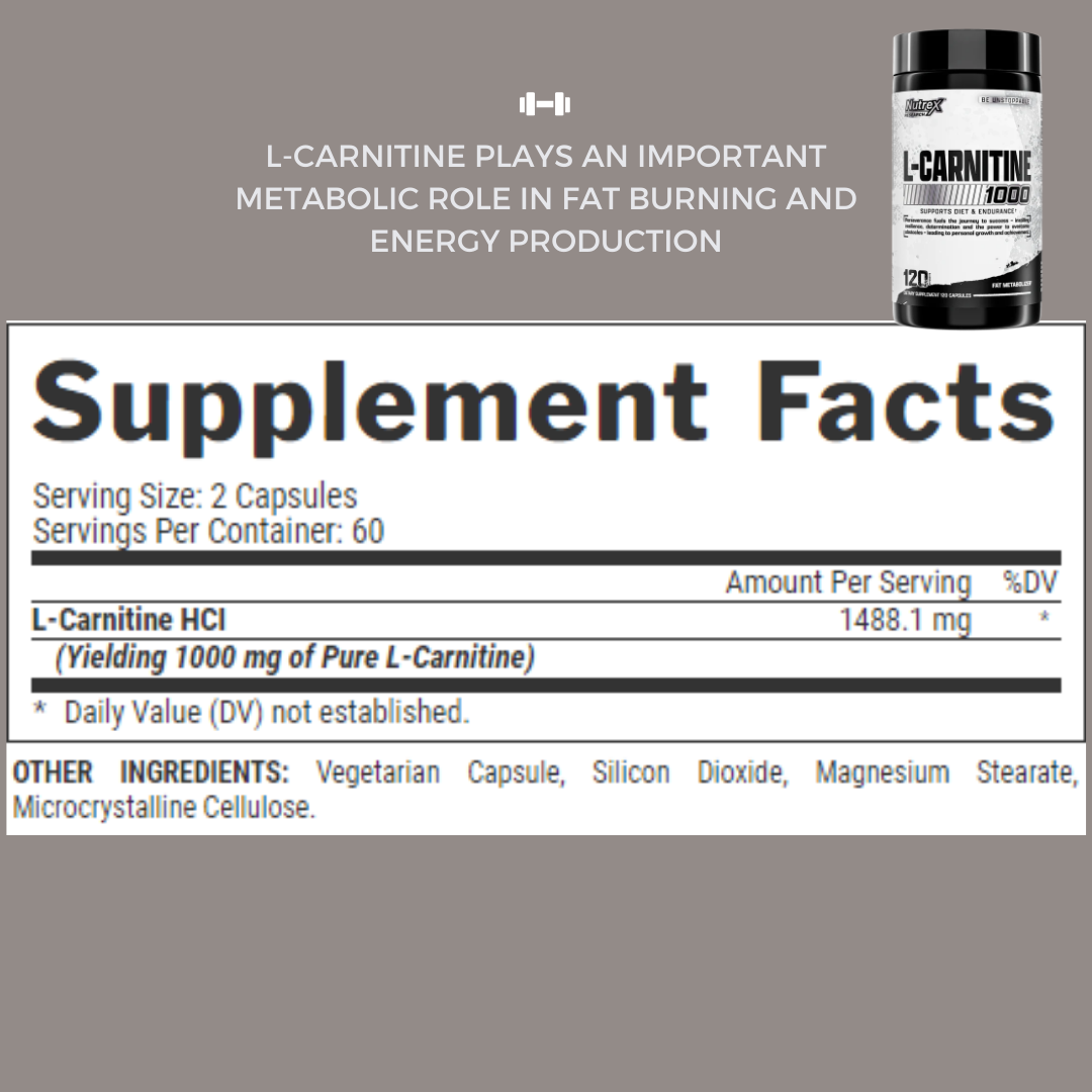 Nutrex Lipo-6 Carnitine, Reduces Body Fat, Increases Endurance, Stimulant Free, Fast Absorbing Capsules, 120 Capsules