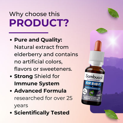 Sambucol Baby Drops, Strengthen Immune System, No Artificial Colours, 20ml - Ultimate Sup Singapore