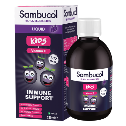 Sambucol Kids Liquid, PLUS Vitamin C, Support Immune System, Natural Flavor, 120ml - 230ml - Ultimate Sup Singapore