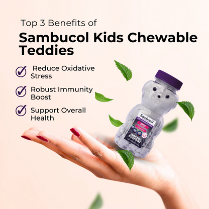 Sambucol Kids, PLUS Vitamin C, Support Immune System, Chewable 60 Teddies - Ultimate Sup Singapore