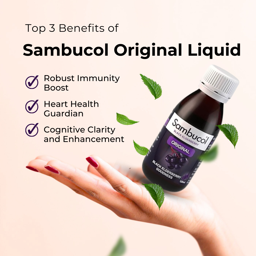 Sambucol Original Liquid, Black Elderberry Extract, 120ml - Ultimate Sup Singapore