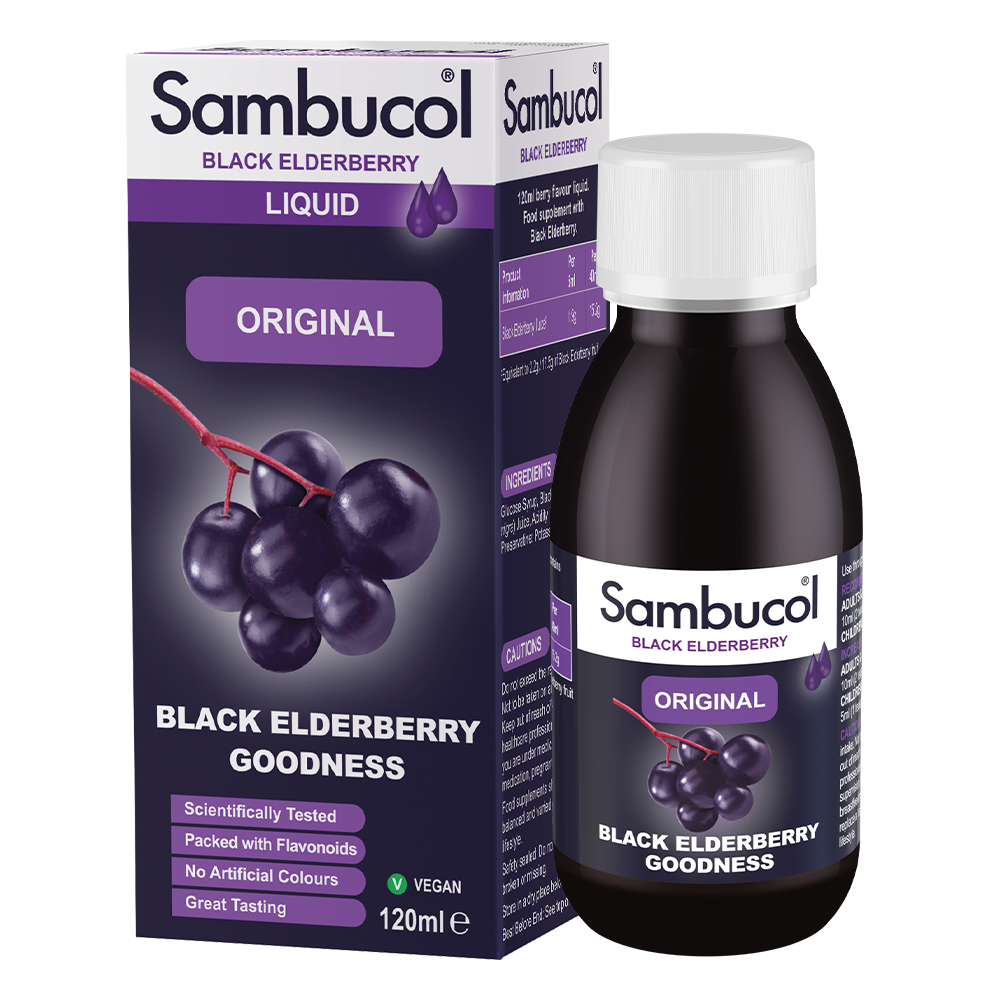 Sambucol Original Liquid, Black Elderberry Extract, 120ml - Ultimate Sup Singapore