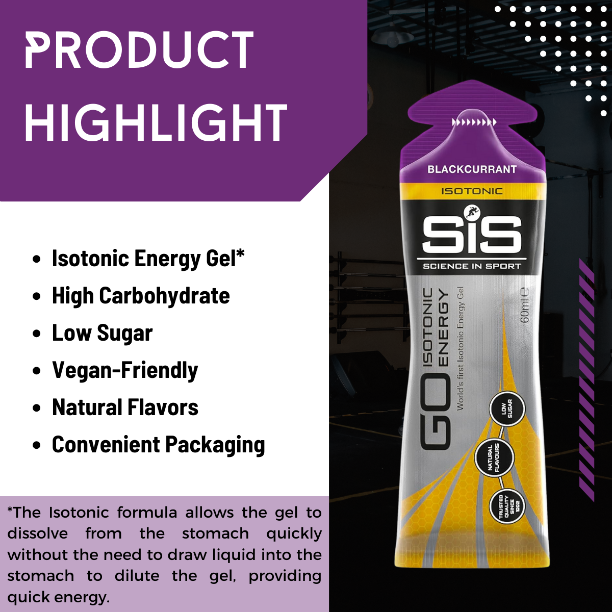 Science In Sport, GO Isotonic Energy Gels, 6 - 30 pack (60ml/ser) - Ultimate Sup Singapore