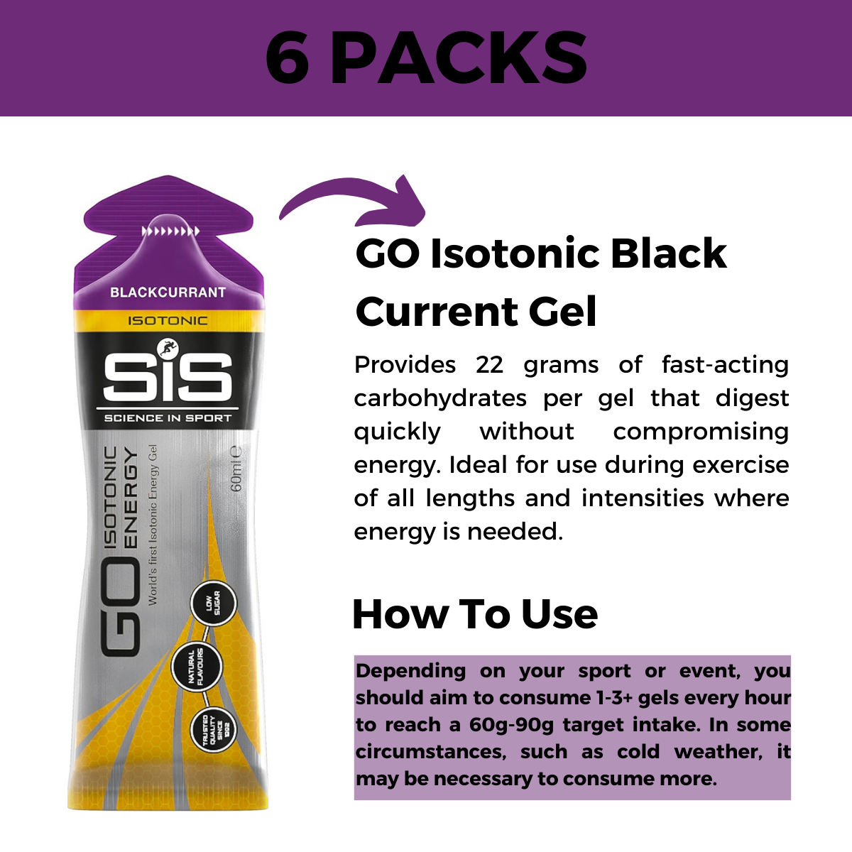 Science In Sport, GO Isotonic Energy Gels, 6 - 30 pack (60ml/ser) - Ultimate Sup Singapore