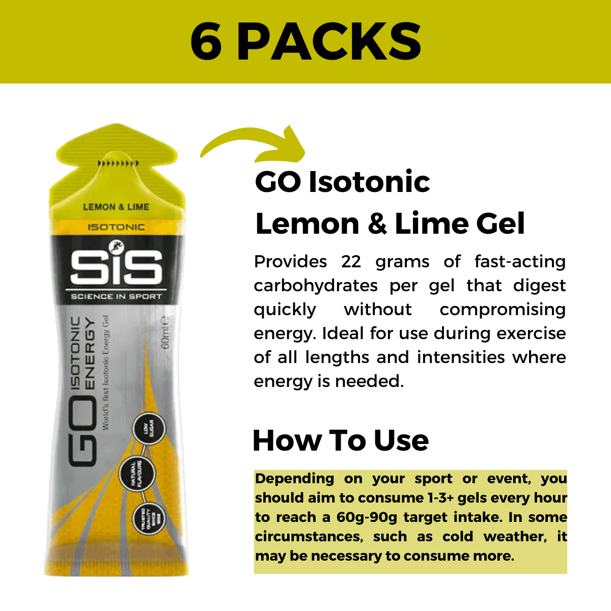 Science In Sport, GO Isotonic Energy Gels, 6 - 30 pack (60ml/ser) - Ultimate Sup Singapore