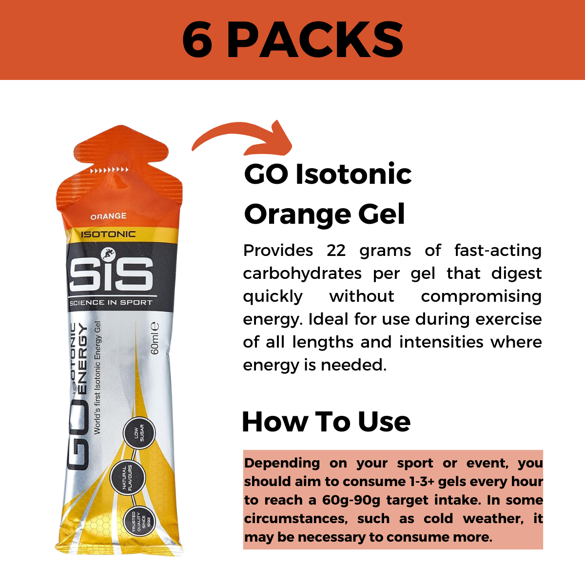 Science In Sport, GO Isotonic Energy Gels, 6 - 30 pack (60ml/ser) - Ultimate Sup Singapore