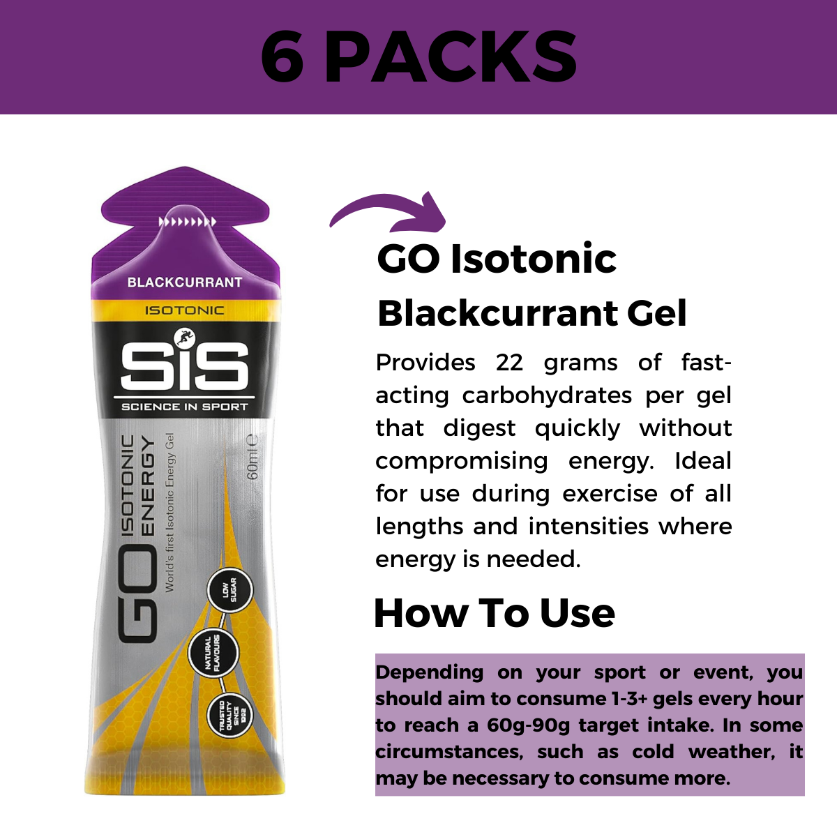 Science In Sport, GO Isotonic Energy Gels, 6 - 30 pack (60ml/ser) - Ultimate Sup Singapore
