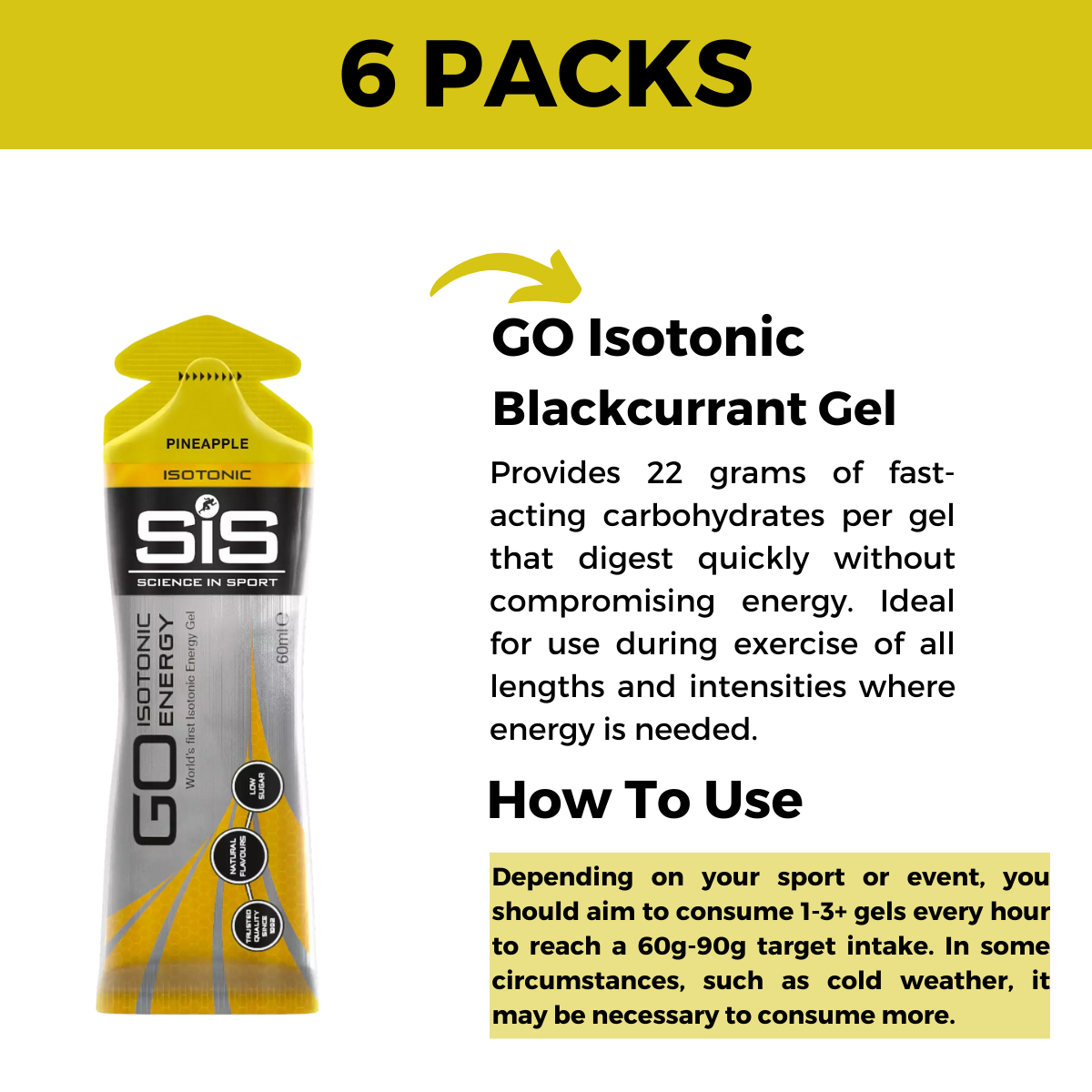 Science In Sport, GO Isotonic Energy Gels, 6 - 30 pack (60ml/ser) - Ultimate Sup Singapore