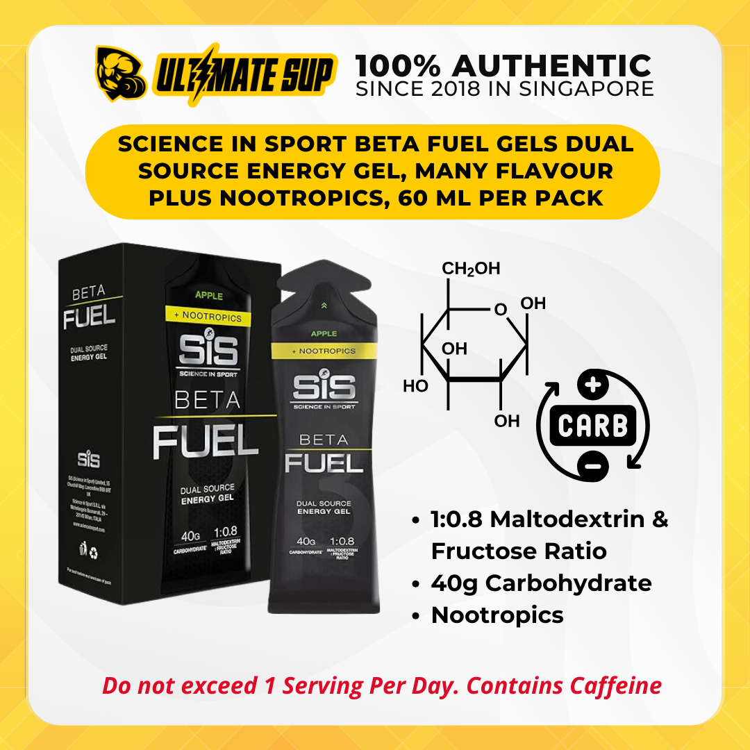 Science in Sport, Beta Fuel Dual Source Energy Gel, 6 - 30 Packs - Ultimate Sup Singapore