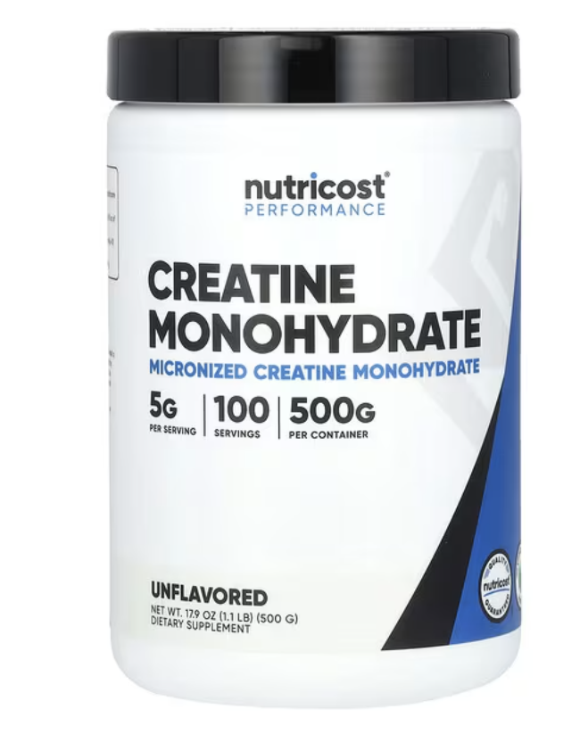 Nutricost, Performance, Creatine Monohydrate, Strength and Muscle Growth, Various Flavors, 1.1 lb (500 g) - Ultimate Sup Singapore