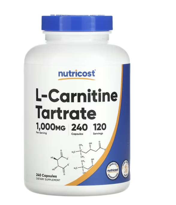 Nutricost, L-Carnitine Tartrate, 120 -240 Caps - Ultimate Sup Singapore