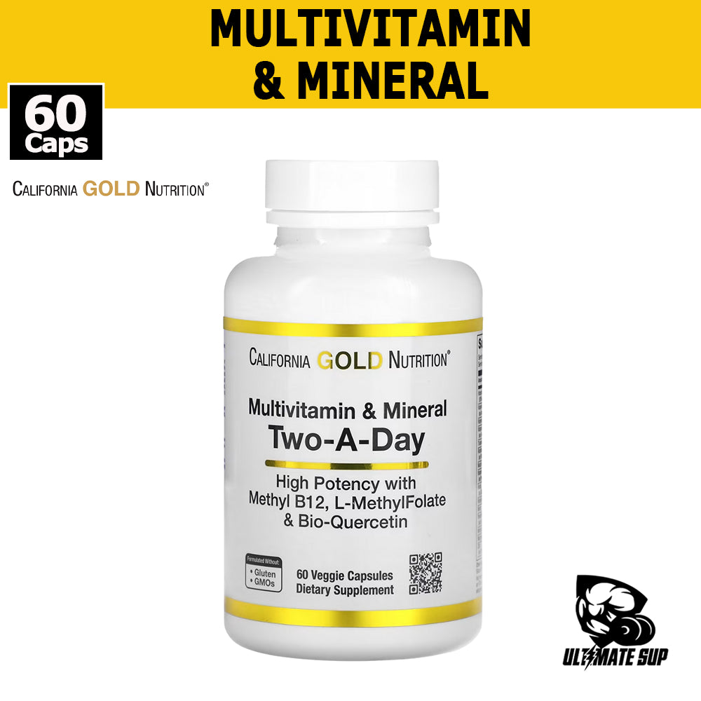 California Gold Nutrition, Multivitamin and Mineral, Two-A-Day, Vitamin, Antioxidant Supplement, 60 Veggie Capsules - Ultimate Sup Singapore