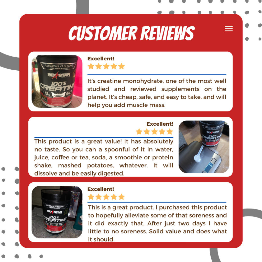 Six Star, Elite Series, 100% Creatine, 400g Unflavored - Ultimate Sup Singapore