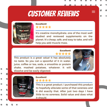 Six Star, Elite Series, 100% Creatine, 400g Unflavored - Ultimate Sup Singapore
