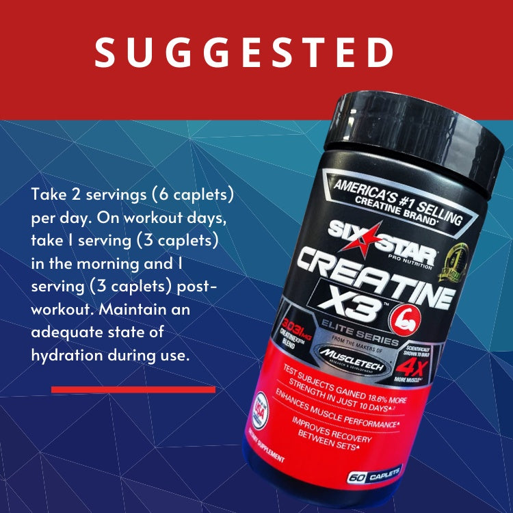 Six Star, Elite Series, Creatine X3, 60 Caplets - Ultimate Sup Singapore