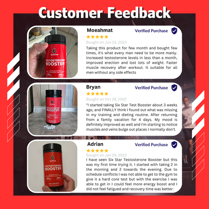 Six Star, Elite Series, Testosterone Booster for Men With Boron Citrate, Enhance Training Performance, 60 Caplets - Ultimate Sup Singapore