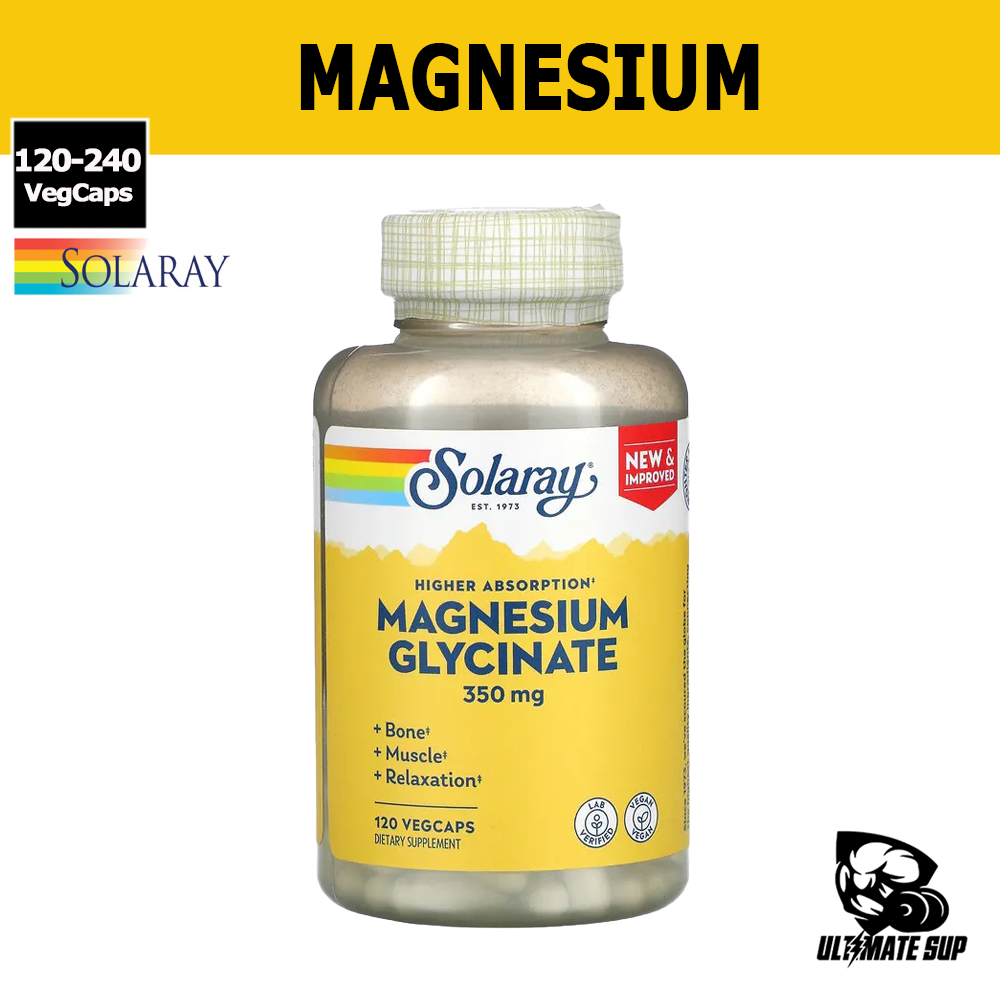 Solaray, High Absorption Magnesium Glycinate, 120 - 240 VegCaps - Ultimate Sup Singapore