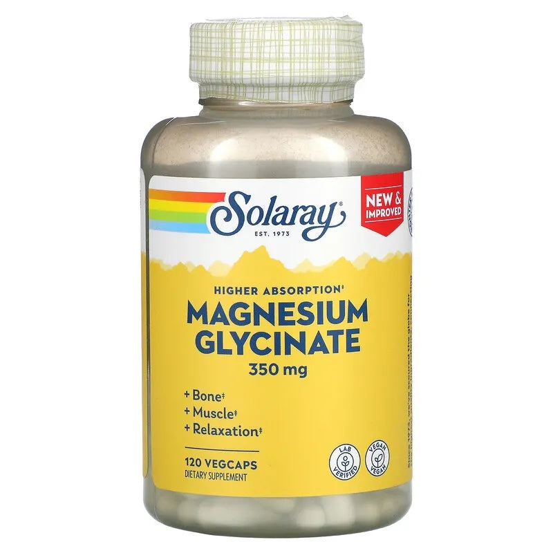 Solaray, High Absorption Magnesium Glycinate, 120 - 240 VegCaps - Ultimate Sup Singapore