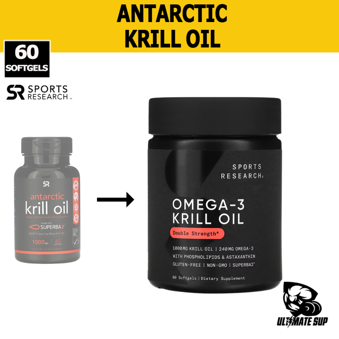 Sports Research, Antarctic Krill Oil with Astaxanthin, 60 Softgels - Ultimate Sup Singapore