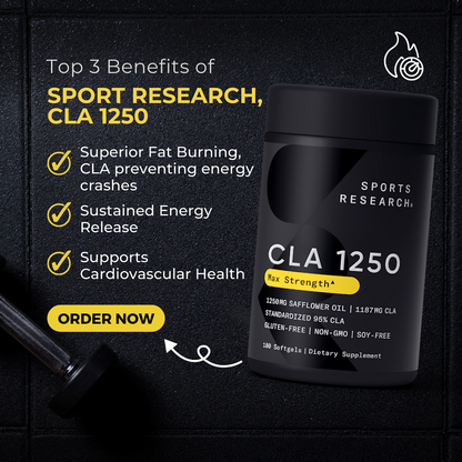 Sports Research, CLA 1250, Fat Burner, 1250 mg, 180 Softgels - Ultimate Sup Singapore