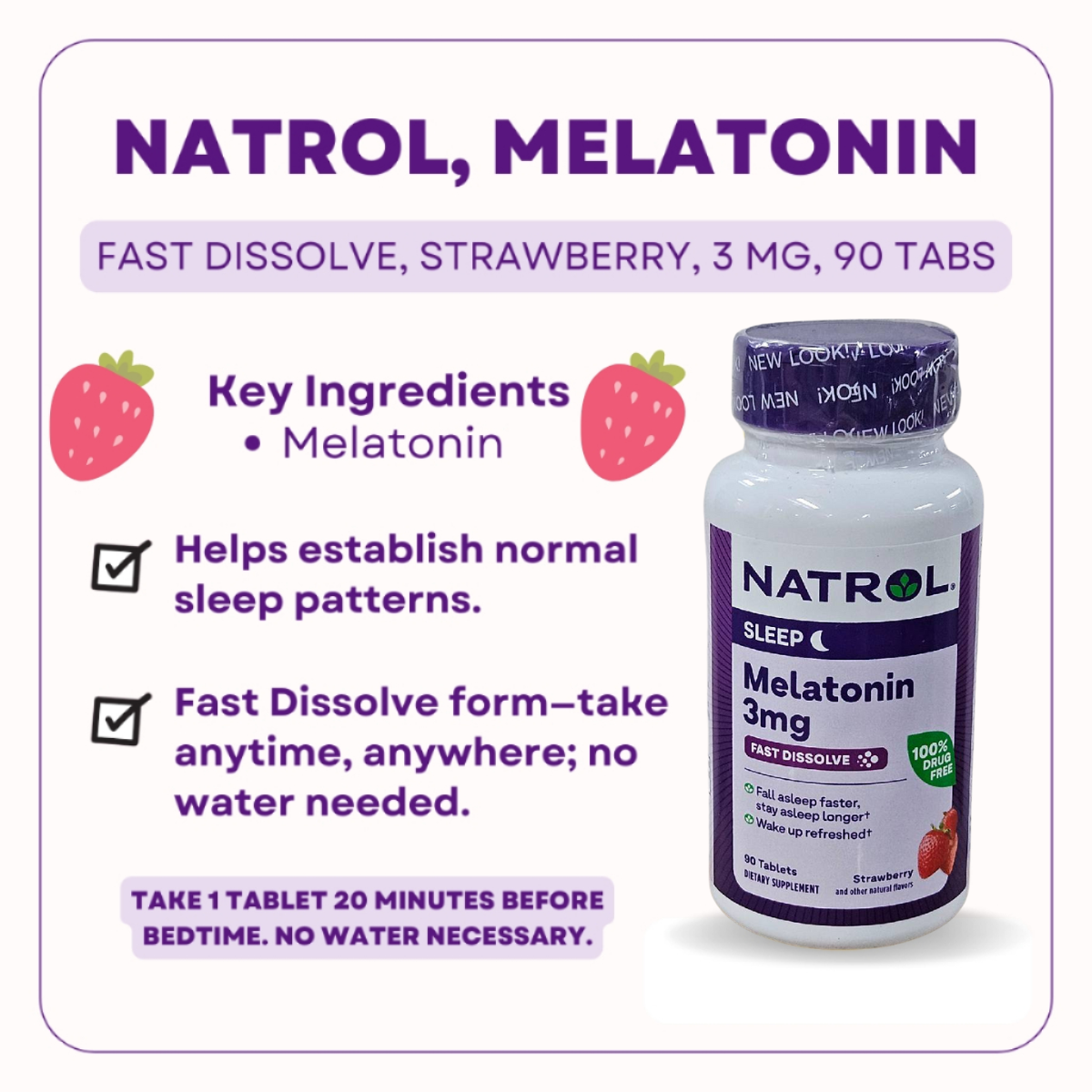 Natrol, Melatonin, Time Release / Fast Dissolve, Extra Strength to improve Sleep, 60-240Tablets - Ultimate Sup Singapore