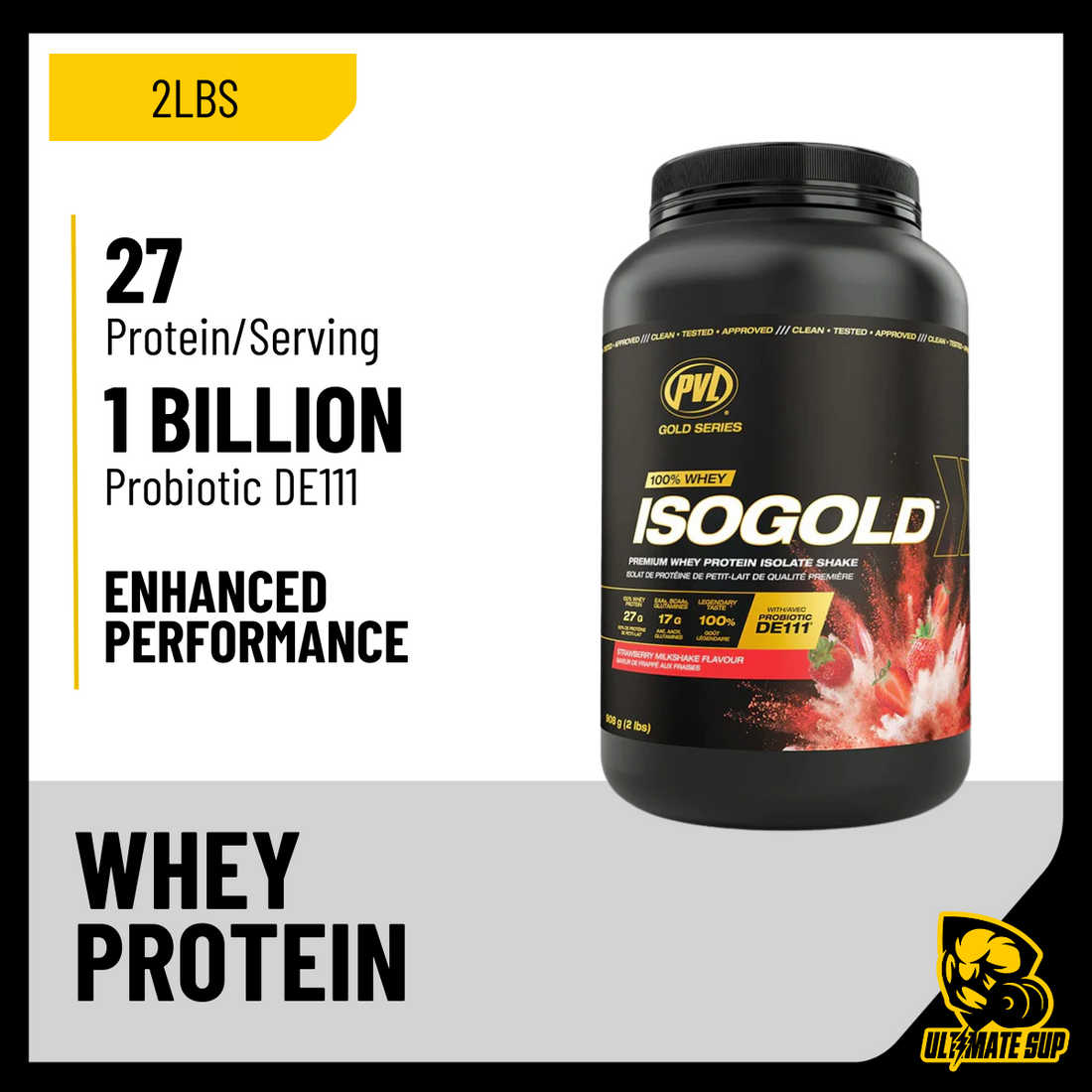 PVL Gold Series, Iso Gold - Whey Protein Isolate, 2-5 lbs