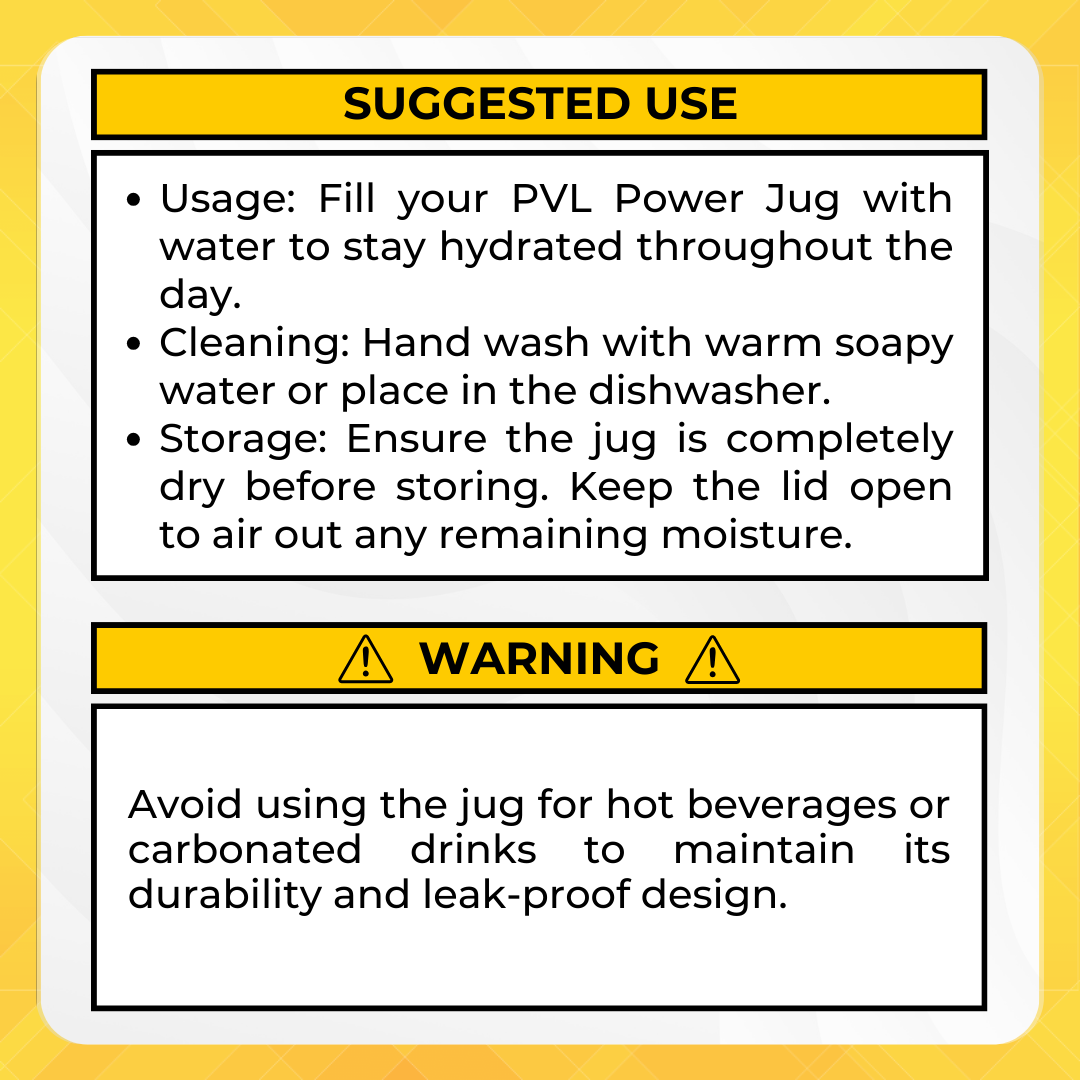 PVL, Power Jug Flip-N-Sip Water Bottle, 1/2 Gallon (1.89 L) - Ultimate Sup Singapore