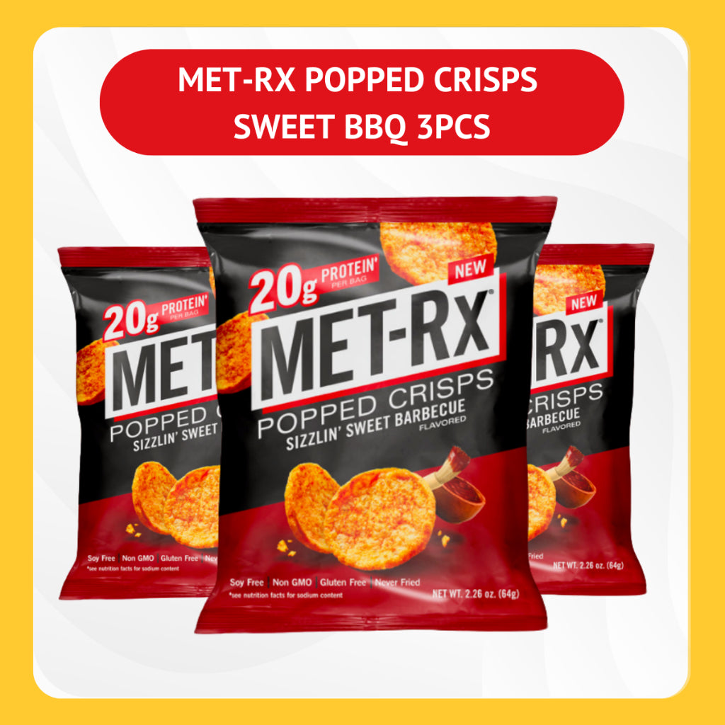 Met-Rx Popped Protein Crisps, Protein Chip, 20g protein, Non GMO, Gluten Free 6pcs - Ultimate Sup Singapore