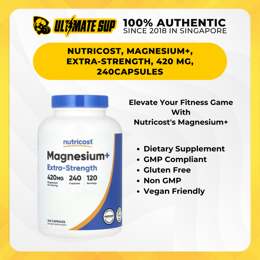 Nutricost, Magnesium+, Extra-Strength, 420 mg, 240 Capsules