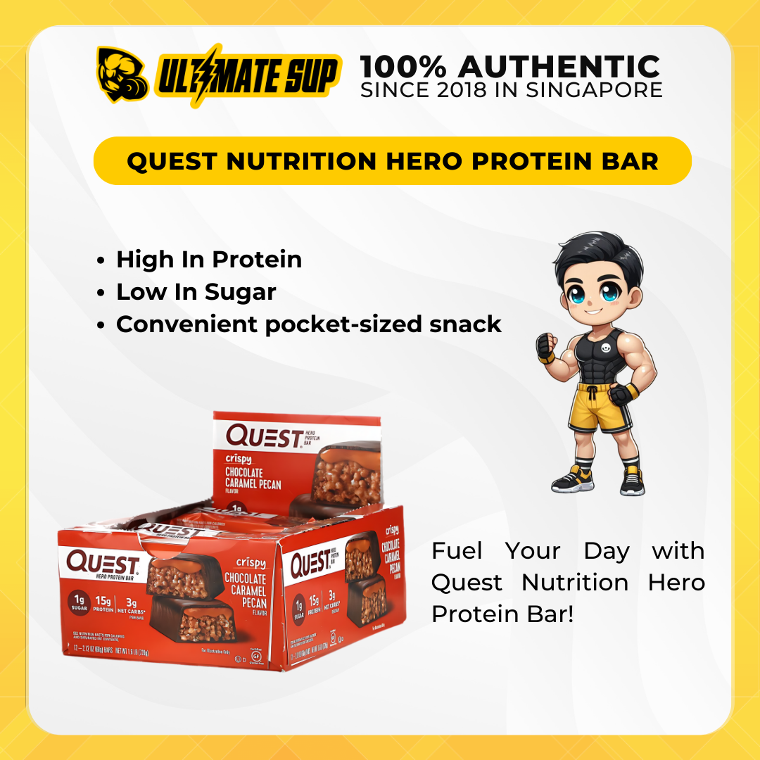 Quest Nutrition, Hero Protein bar, 12 bar - Ultimate Sup Singapore