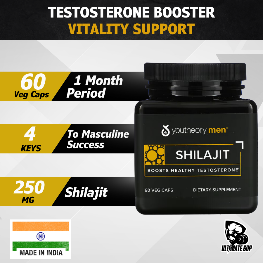 Youtheory, Men, Shilajit, Testosteron Booster, 60 Veg Caps - Ultimate Sup Singapore