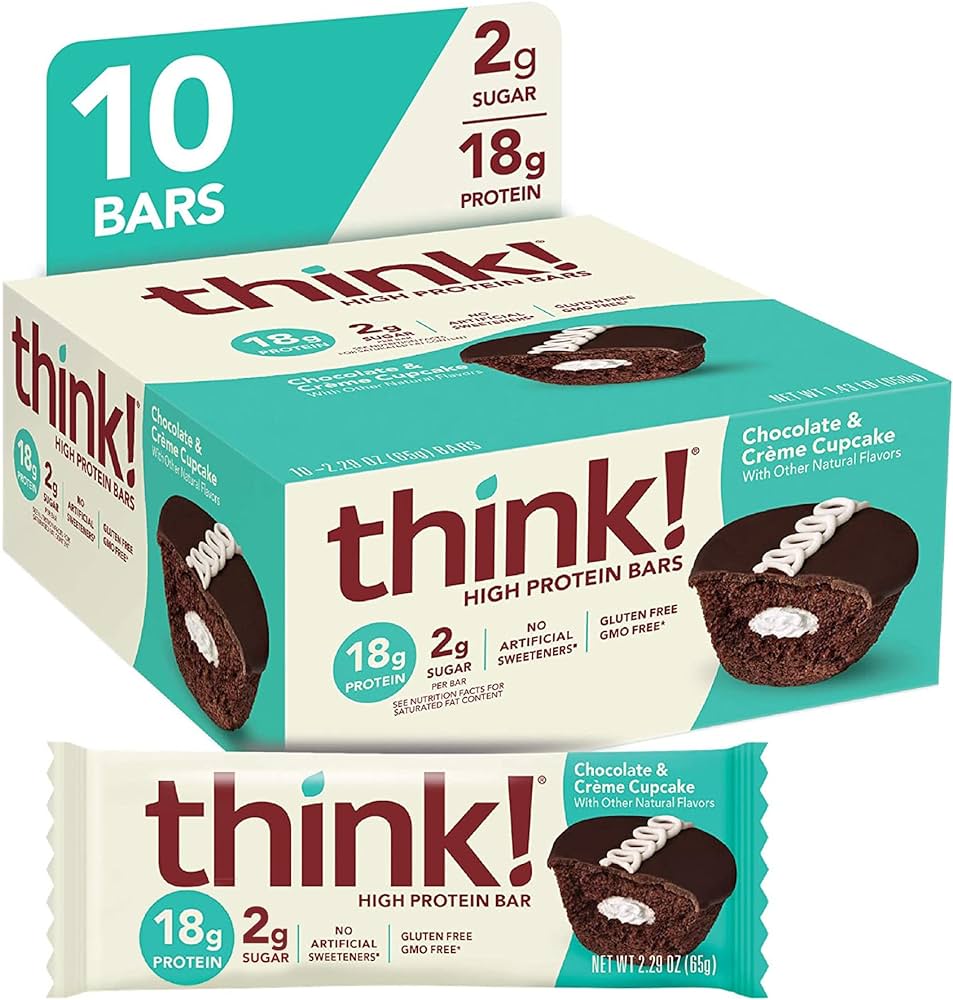 Think!, High Protein Bars, Brownie Crunch, 10 Bars, 2.1 oz Each - Ultimate Sup Singapore