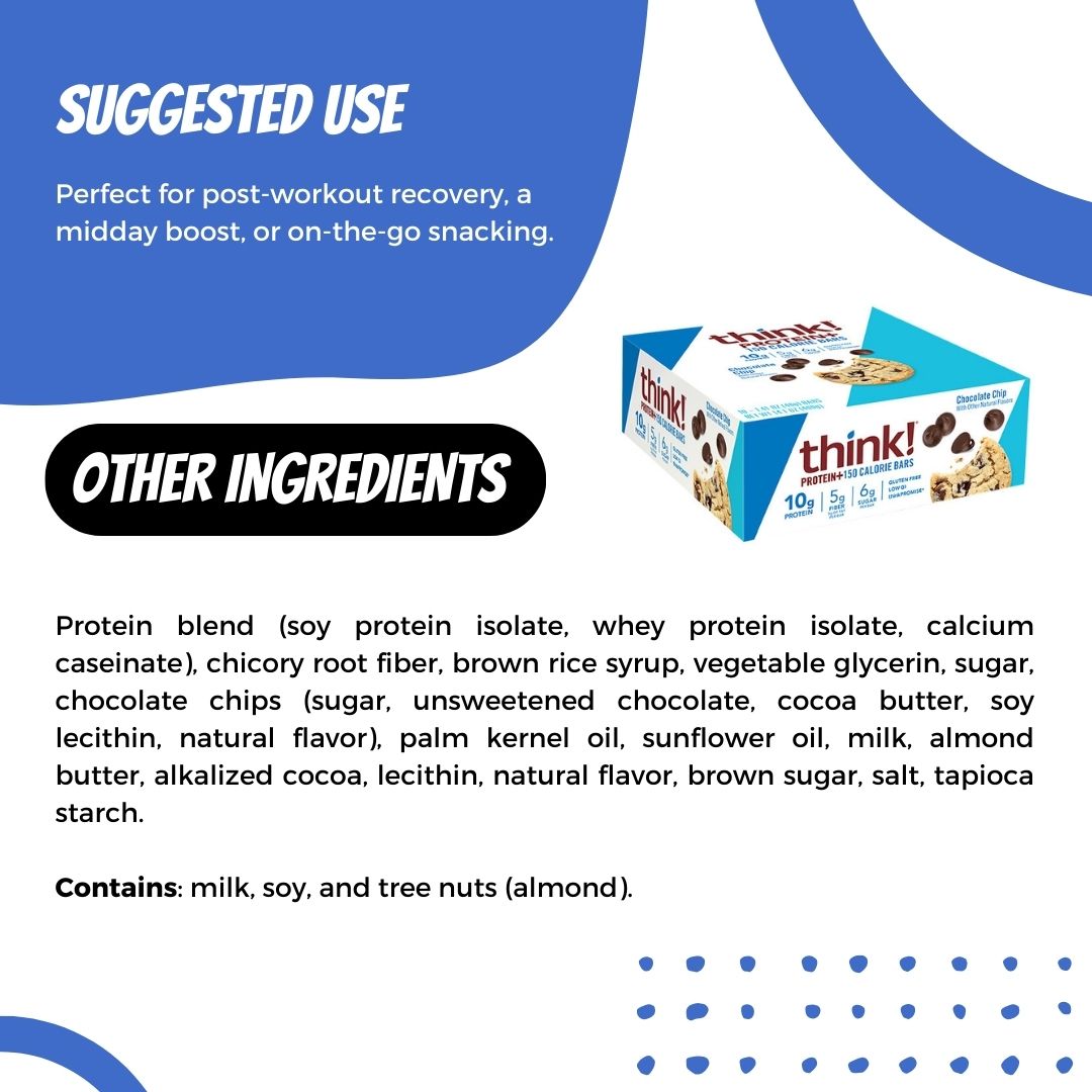 Think!, Protein+ 150 Calorie Bars, 10 Bars/servings, 1.41 oz (40 g) Each - Ultimate Sup Singapore