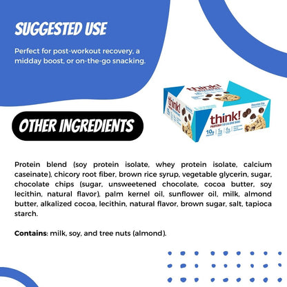 Think!, Protein+ 150 Calorie Bars, 10 Bars/servings, 1.41 oz (40 g) Each - Ultimate Sup Singapore