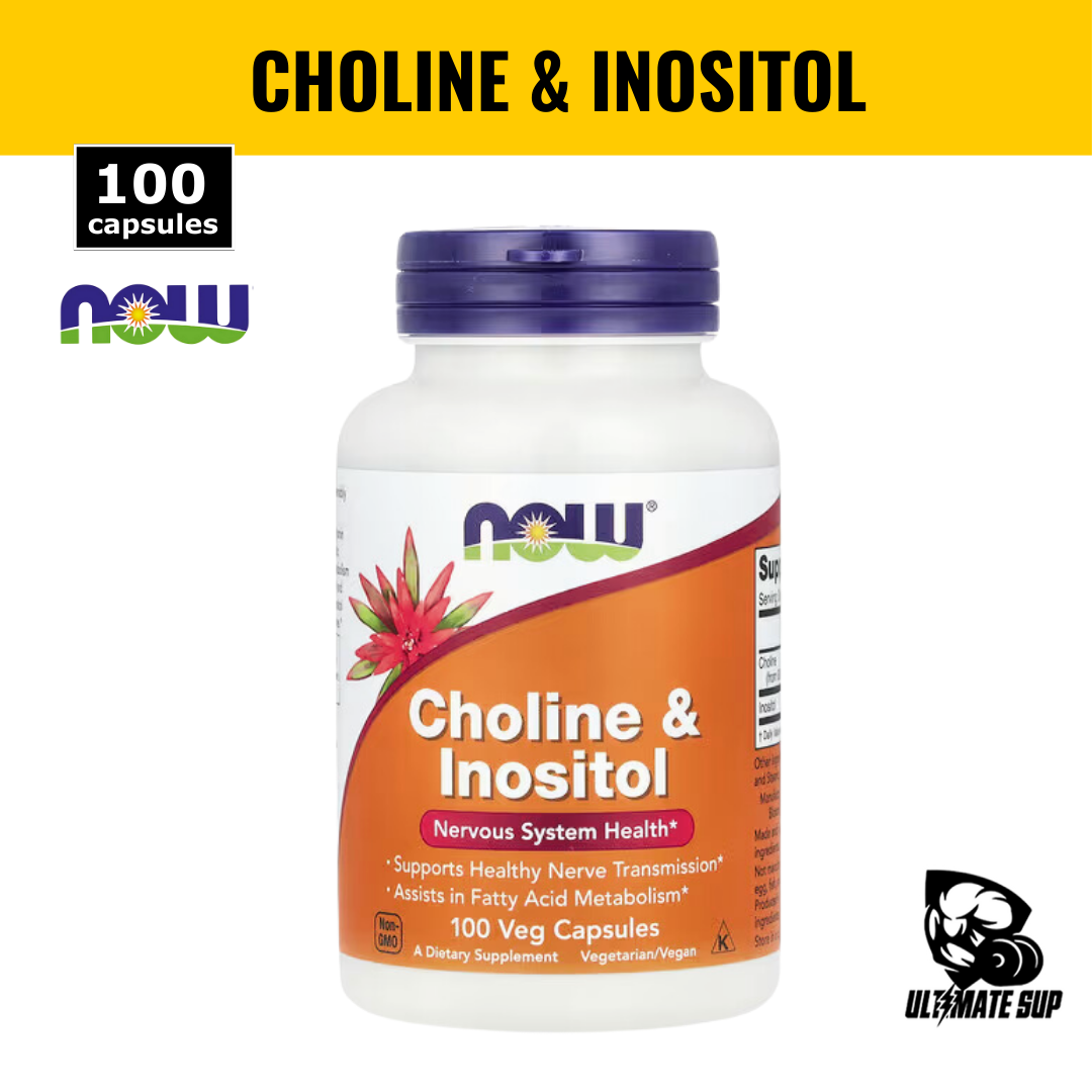 NOW Foods, Choline & Inositol, 100 Veg Capsules - Ultimate Sup Singapore