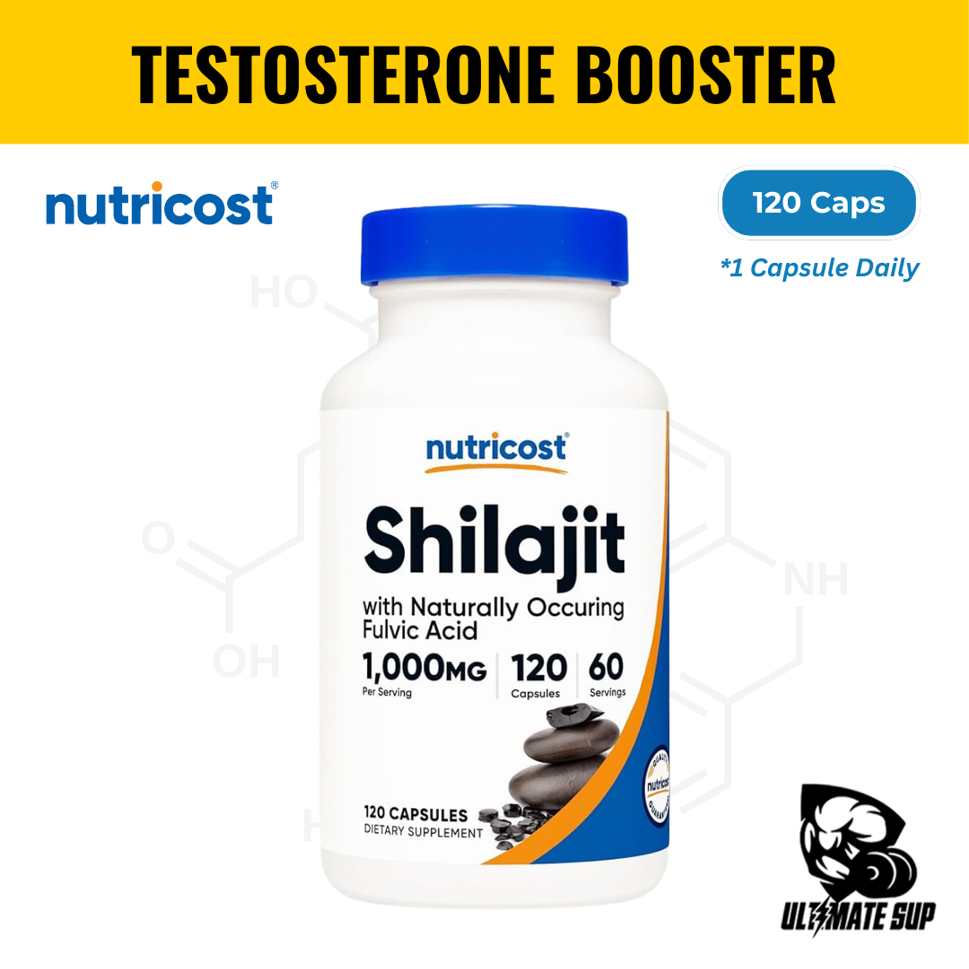 Nutricost, Shilajit Capsules, Gluten Free, Non-GMO, 1,000 mg Shilajit Per Serving, 120 Capsules - Ultimate Sup Singapore