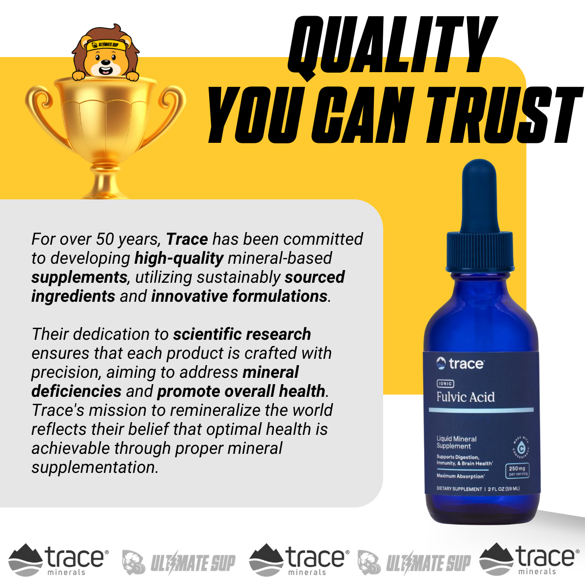 Trace, Ionic Fulvic Acid, 2 fl oz (59 ml) - Ultimate Sup Singapore