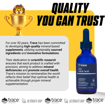 Trace, Ionic Fulvic Acid, 2 fl oz (59 ml) - Ultimate Sup Singapore