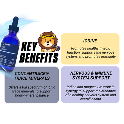 Trace, Ionic Iodine, Gel Supplement to Support Immune System & Thyroid Health 2 fl oz (295 Servings) - Ultimate Sup Singapore