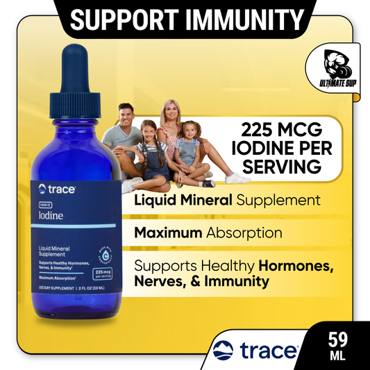 Trace, Ionic Iodine, Gel Supplement to Support Immune System & Thyroid Health 2 fl oz (295 Servings) - Ultimate Sup Singapore