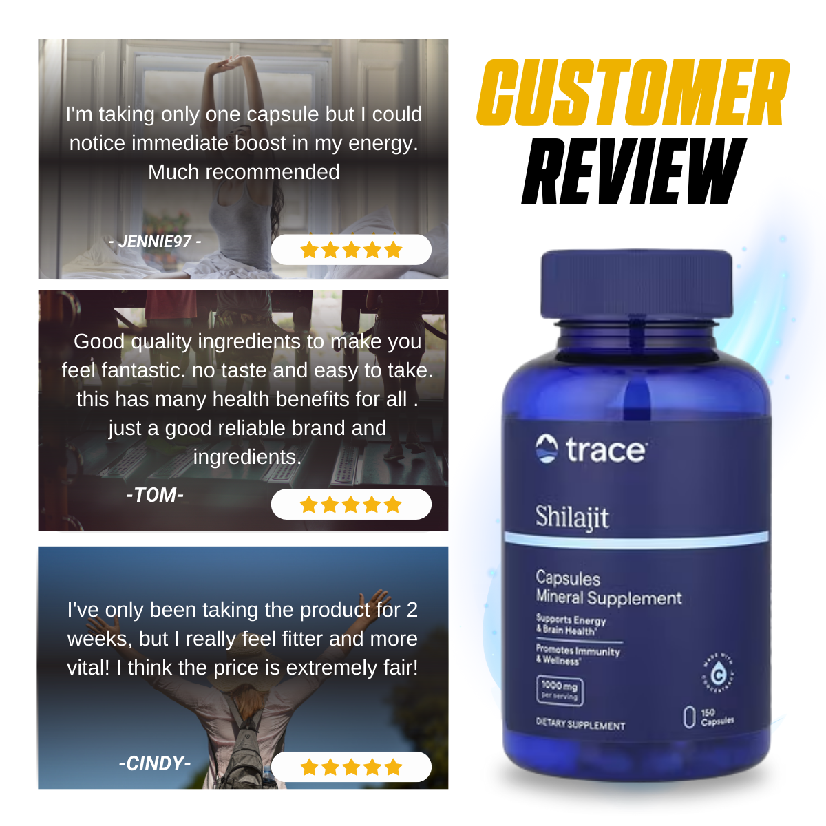 Trace, Shilajit, Boost Energy and Brain Heath, 150 capsules - Ultimate Sup Singapore