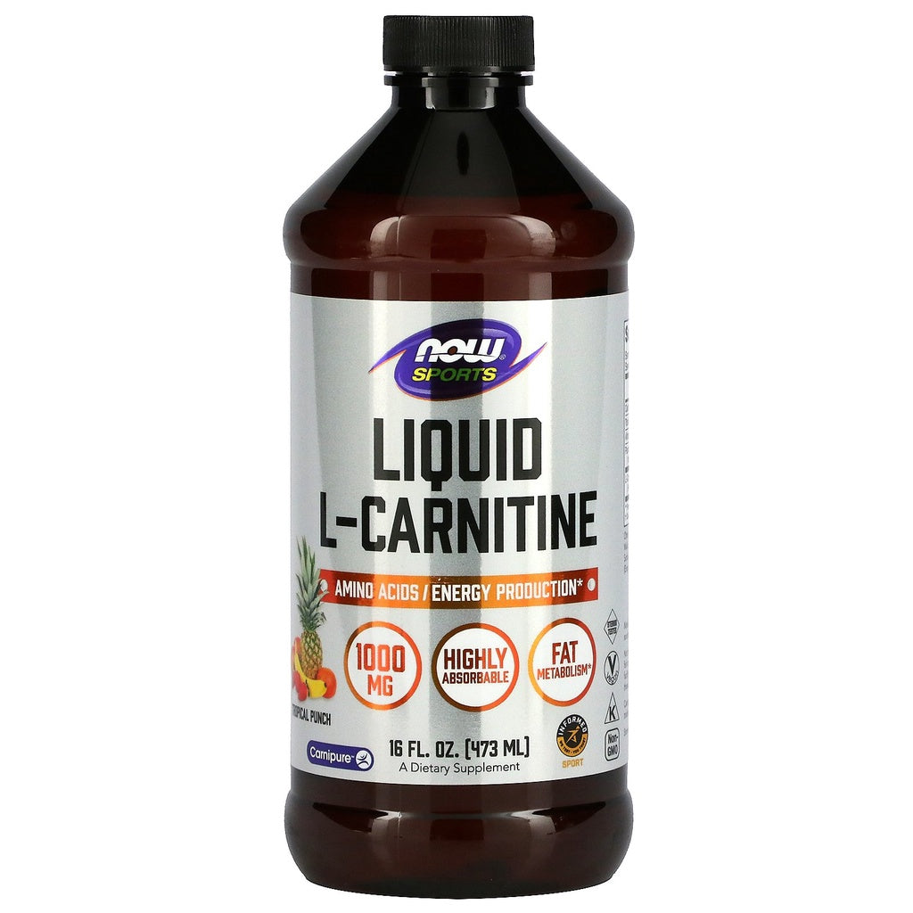 Now Sports Liquid L-Carnitine To Build Muscle, Support Fat Burning, 1000mg, 16 oz (473ml) - 32 oz (946ml) - Ultimate Sup Singapore