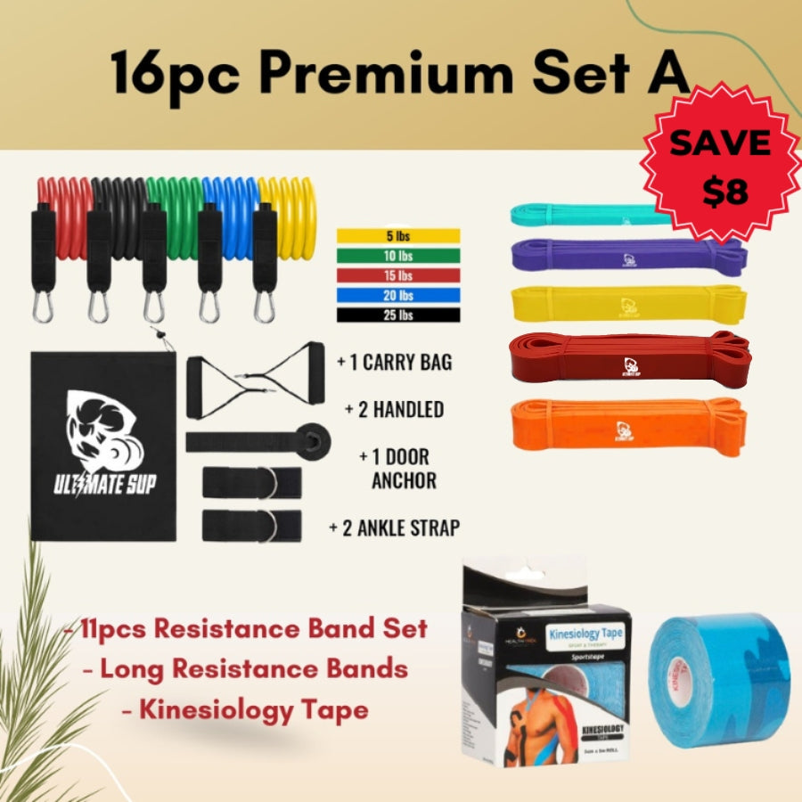 Ultimate Sup, 11pcs Premium Resistance Band Set - Ultimate Sup Singapore